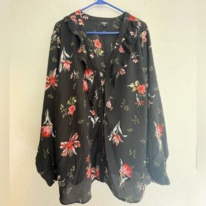 Floral button up blouse